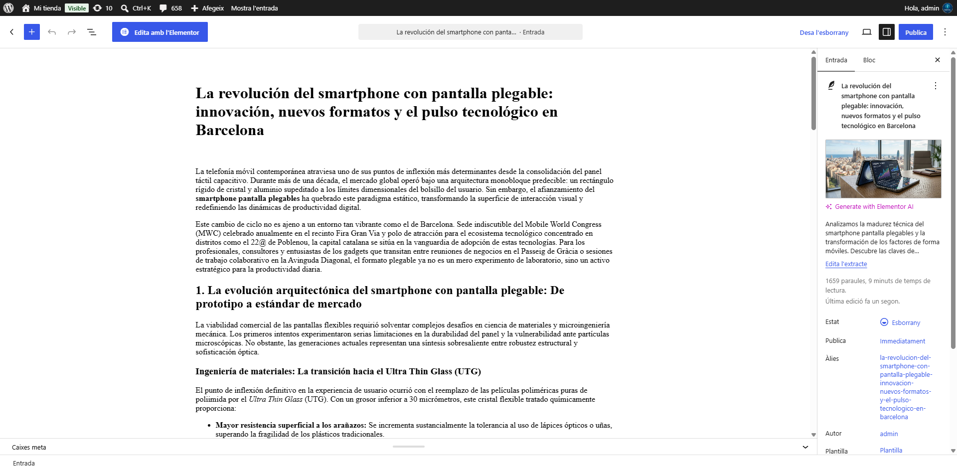 Metadatos SEO en Gutenberg